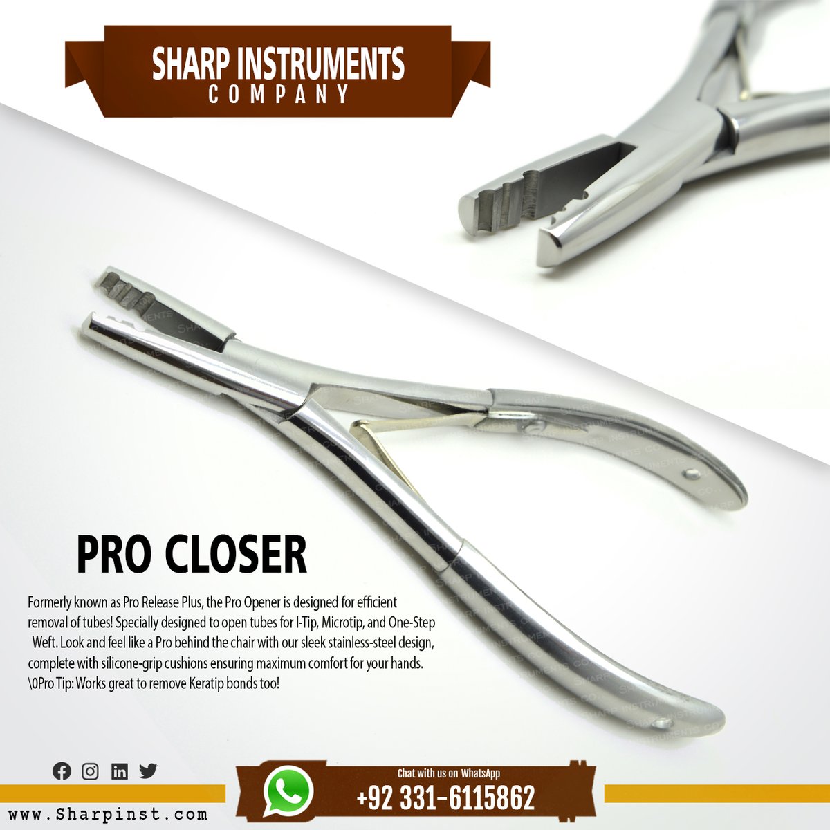 SharpCompany's tweet image. Pro Closer Hair Extensions Pliers.
#sharpinstrumentscomapny #sharpinst #wefttool #hybridextensions #hairextensionstools #weftextensions #weft #hairstyles #haircolor #hairstylist #hairtransformation #hairtutorials #haireducation #certification #onlineclass #btc #behindthechair