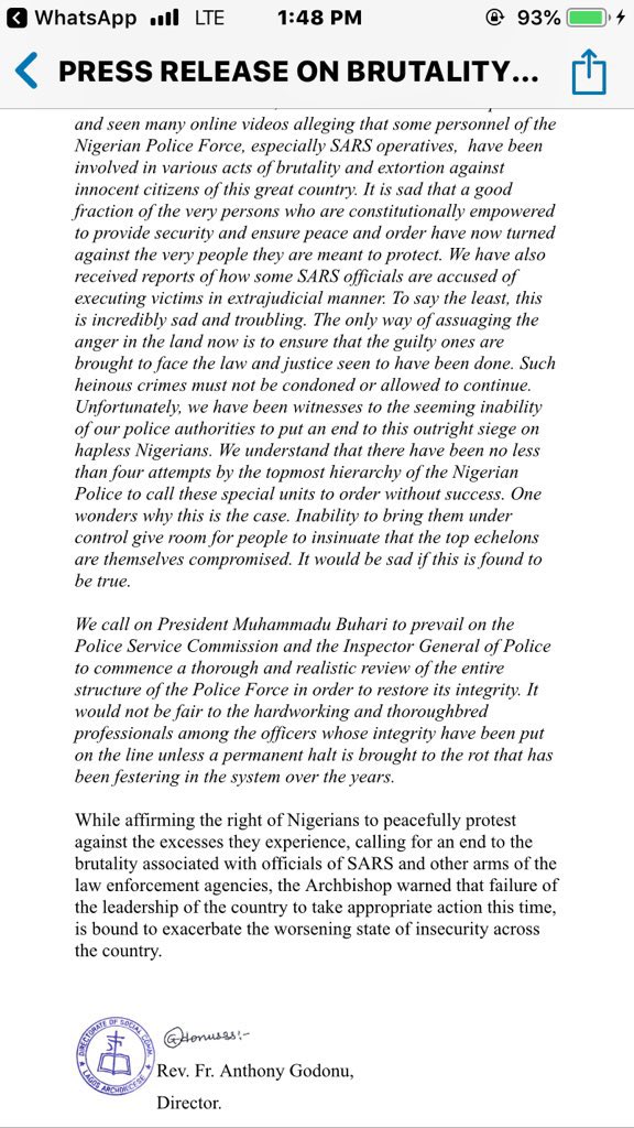 adeyanjudeji's tweet photo. Catholic Church never disappoints. #EndSARS https://t.co/l7oKKi90F8