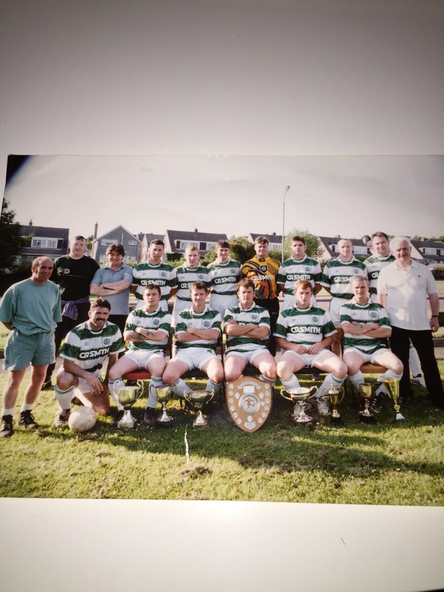 GeraldMcGrain's tweet photo. My local amateur football team, Thrashbush AFC, Hated throughout central Lanarkshire for wearing the HOOPS, We were always one step ahead of them, #HH https://t.co/u8SEp2nptw