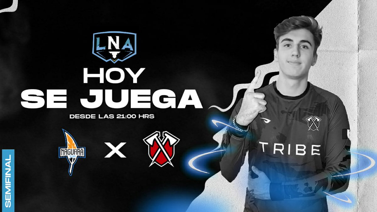 Liga Nacional Argentina (@oficiallna) on Twitter photo ⚔️ | #MatchDay | Semifinal
🎯 | <a href="/NaguaraTeam/">TEAM NAGUARA</a> vs <a href="/TribeAcademyGG/">Tribe Academy</a>
Hoy conoceremos al segundo finalista del split. ¿Logrará naguara el pase? ¿O será Tribe quién consiga el boleto? 🔥
¡No se lo pierdan! 💪🏻
🗣️ | @PsyclanTV
⏰ | 21:00 🇦🇷
🖥️ | twitch.tv/psyclantv?sr=a
#LaNacional 🇦🇷 ⚔️ | #MatchDay | Semifinal
🎯 | <a href="/NaguaraTeam/">TEAM NAGUARA</a> vs <a href="/TribeAcademyGG/">Tribe Academy</a>
Hoy conoceremos al segundo finalista del split. ¿Logrará naguara el pase? ¿O será Tribe quién consiga el boleto? 🔥
¡No se lo pierdan! 💪🏻
🗣️ | @PsyclanTV
⏰ | 21:00 🇦🇷
🖥️ | twitch.tv/psyclantv?sr=a
#LaNacional 🇦🇷