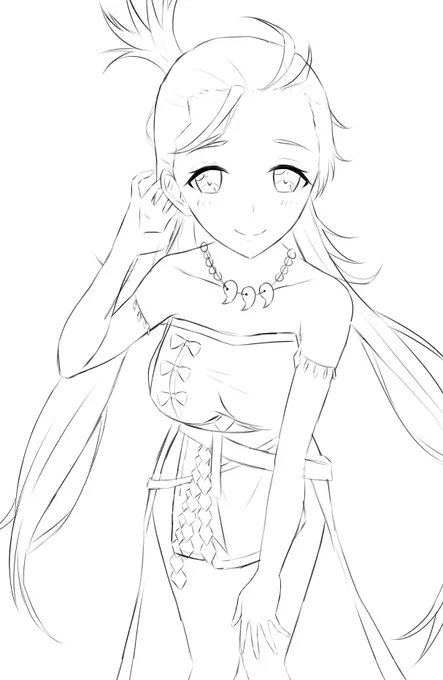 配信で描いたラフ～ 