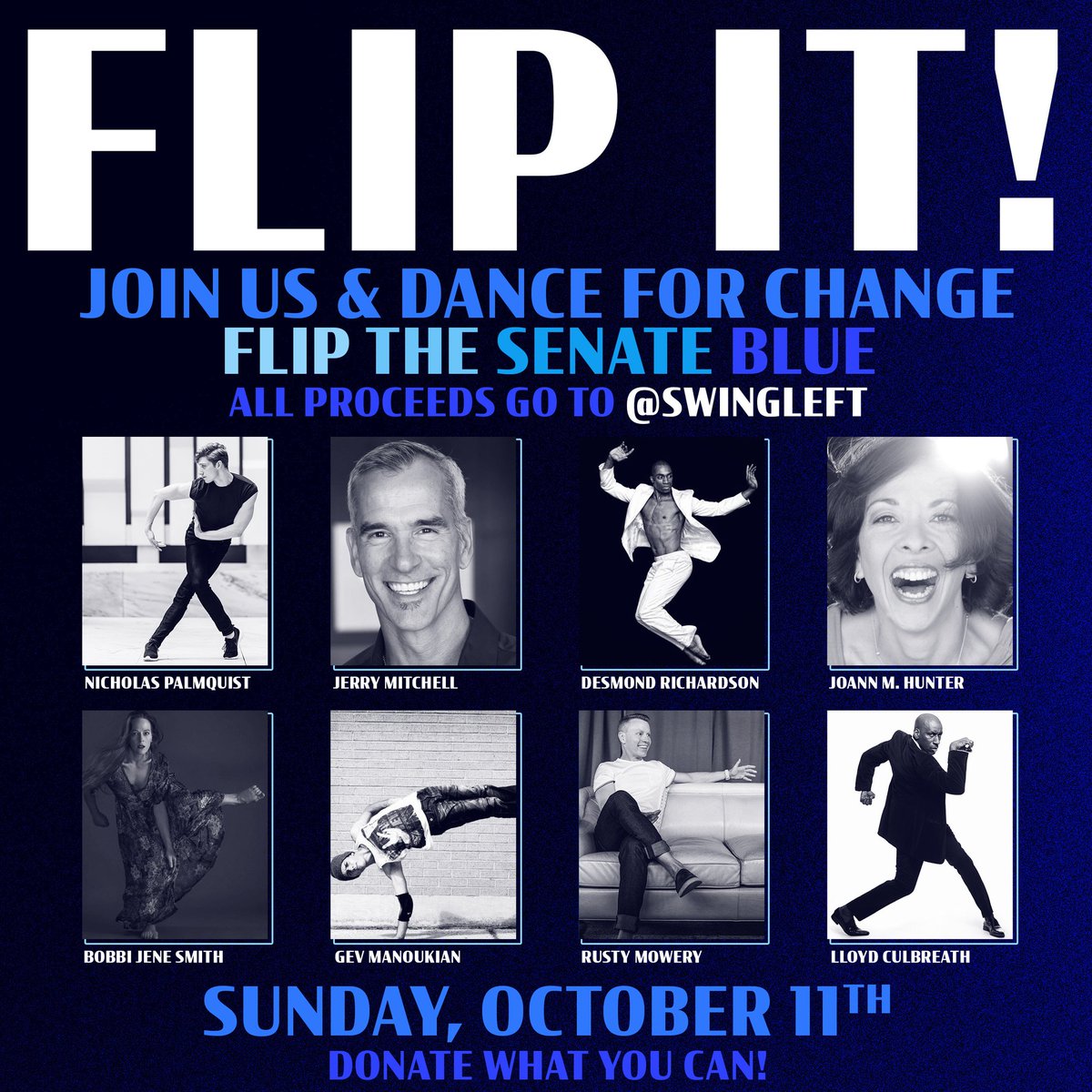 triplearts's tweet photo. **TOMORROW** Donate what you can &amp; dance w/ Broadway stars for the sake of democracy!!! Sign up @Peridance today and #FLIPIT! https://t.co/ejGx8fzQ0V