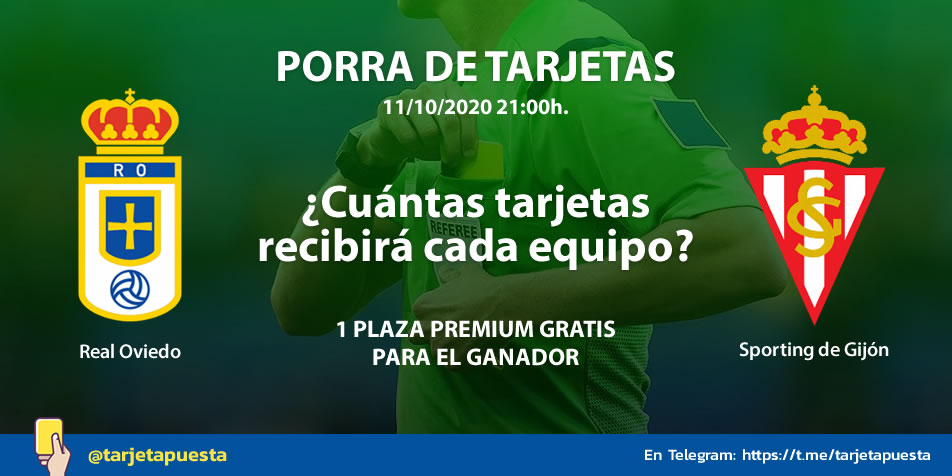 tarjetapuesta's tweet photo. Acierta cuantas tarjetas recibirá cada equipo en el debi asturiano y tendrás una plaza en mi Premium totalmente gratis. 

#RealOviedo #RealSporting #DerbiAsturiano https://t.co/S8h62M8NqR