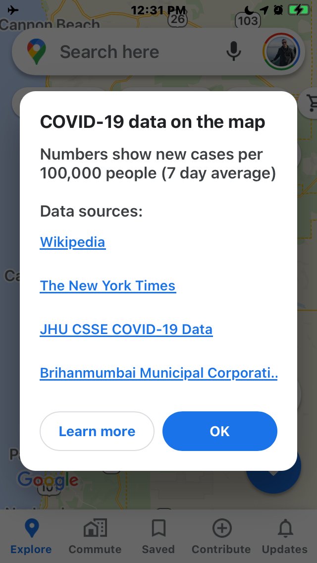RIGORIdeas's tweet image. .@CenturyLink #InternetOutage yesterday kept us from sharing a #FreeRandomIdea on #FRIday, but we back! Drawing #Inspiration from @GoogleMap's new #COVID_19InfoLayer, we've got to ask: should an area without any confirmed cases for a particular period be called a #COVOID? #RIGOR