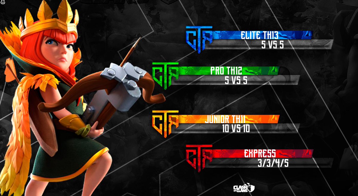 En esta nueva edición contaremos con 4 divisiones.🏆 

Algunas novedades en ellas, pero sin duda habrá mucha intensidad en cada guerra. 🔥 

¿Están listos? 👀

#TCR3 🇨🇷 #ClashOfClans