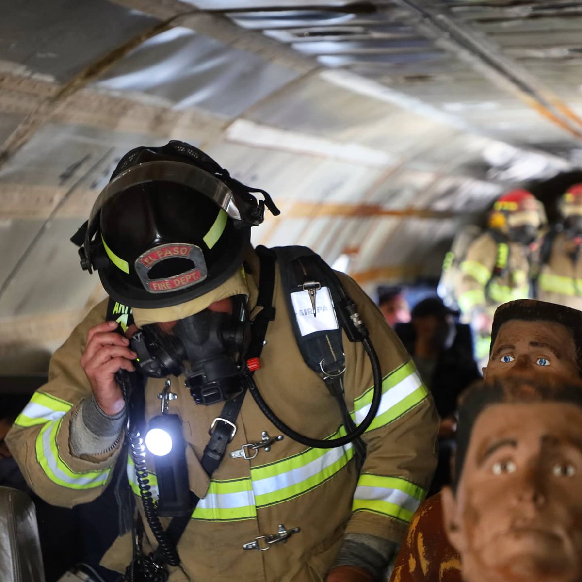 ElPasoFireTX's tweet image. Yesterday, #EPFD, @flyelp @ElPasoOEM and multiple agencies participated in the triennial exercise at the airport.

The exercise simulated an emergency incident involving aircraft on the runway, allowing all involved parties to maintain and improve standards, protocols and skills.