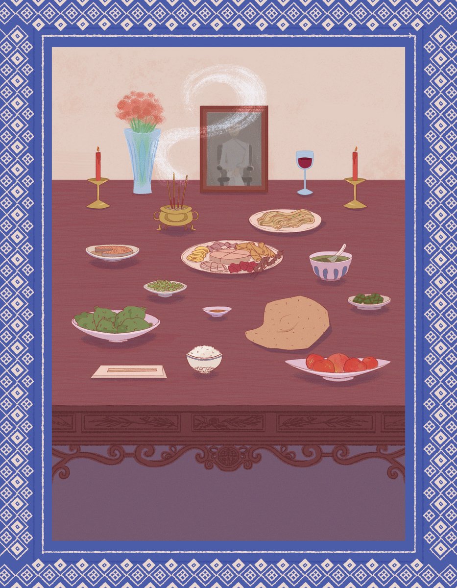 vanipixels's tweet photo. Past, present, and future through giỗ ! 🙇‍♀️

my full illustration for @antholegacies , a joy it was to be a part of!! https://t.co/NxZMU4JwXi