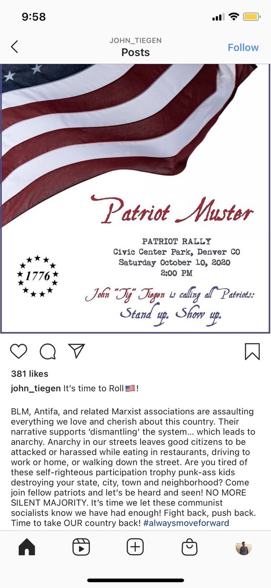 The far-right militia groups and far-left BLM/Antifa groups have been active on social media recently telling people to show up to the dueling events. I’ll thread what I see throughout the day here. Follow along  #9News