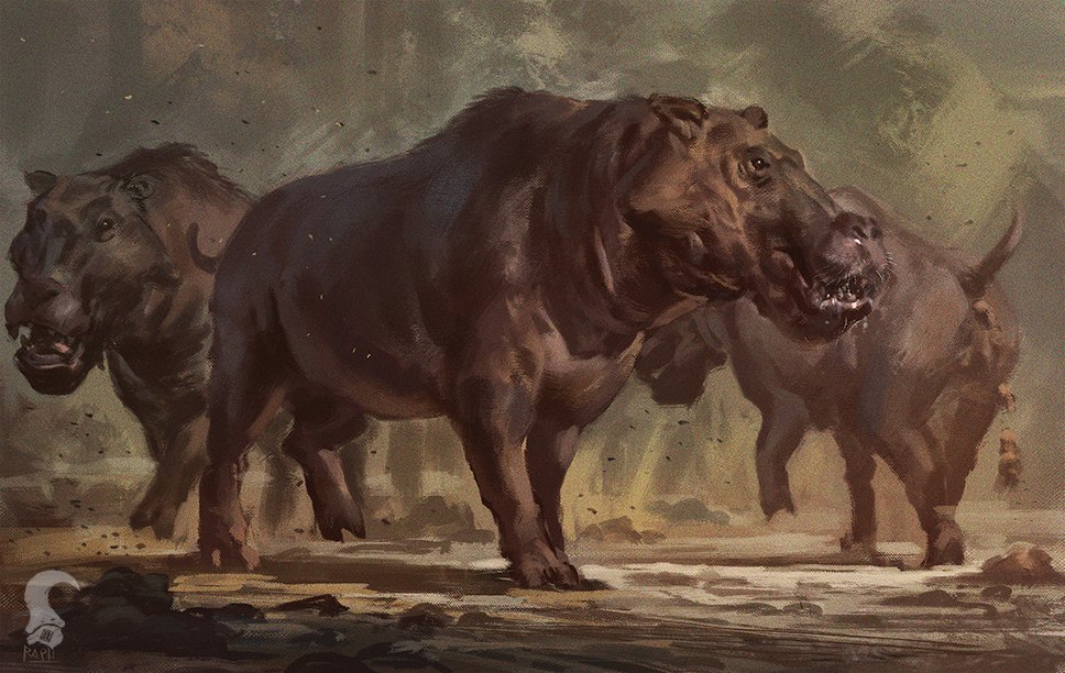 Side note: check out this AWESOME hippo-like reconstruction of Archaeotherium by RAPHTOR on Deviantart: