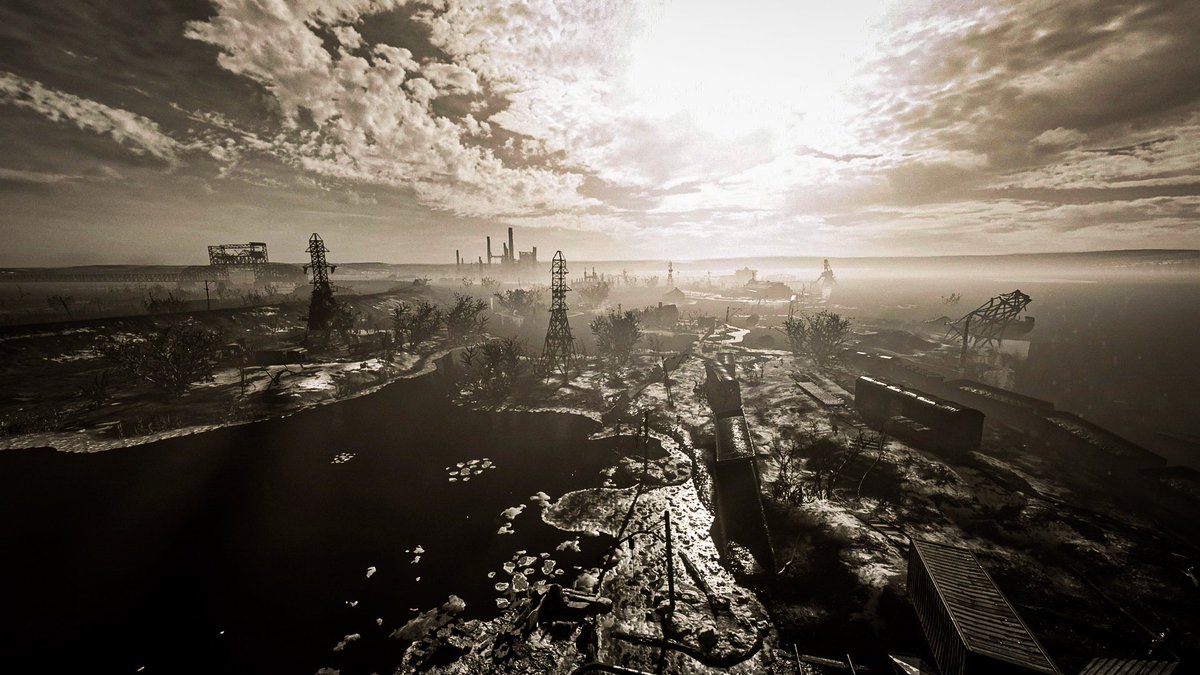 ArkhamLover14's tweet photo. Just outside Moscow, Russia 2035 AD. The creatures keep getting bigger, uglier, and more aggressive from the radiation. Same goes for the people. Moments like this though... make things a little better #MetroExodus #VGPUnite #VirtualPhotography #Gametography #GTTourGuide https://t.co/CjjGU7z5Zn