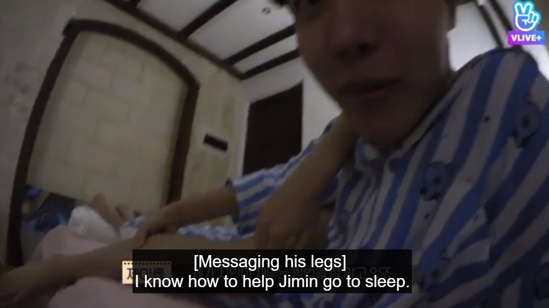  #jimtober D11: Hoseok has said that jimin goes to sleep/relaxes if you massage his legs 