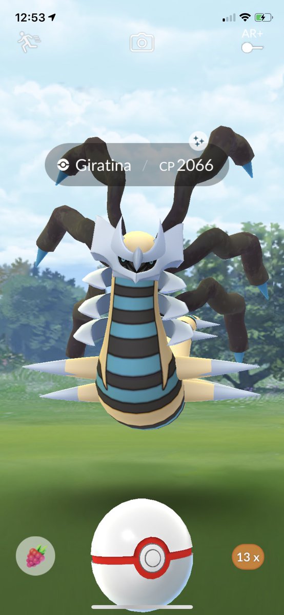 Smarty2442's tweet photo. The shiny is mine after just 7 raids!! What a beauty!!😍💙✨ @You8MyCookies got my twin💕 #Shiny #PokemonGo #OriginForm https://t.co/4fbVF6EKdr