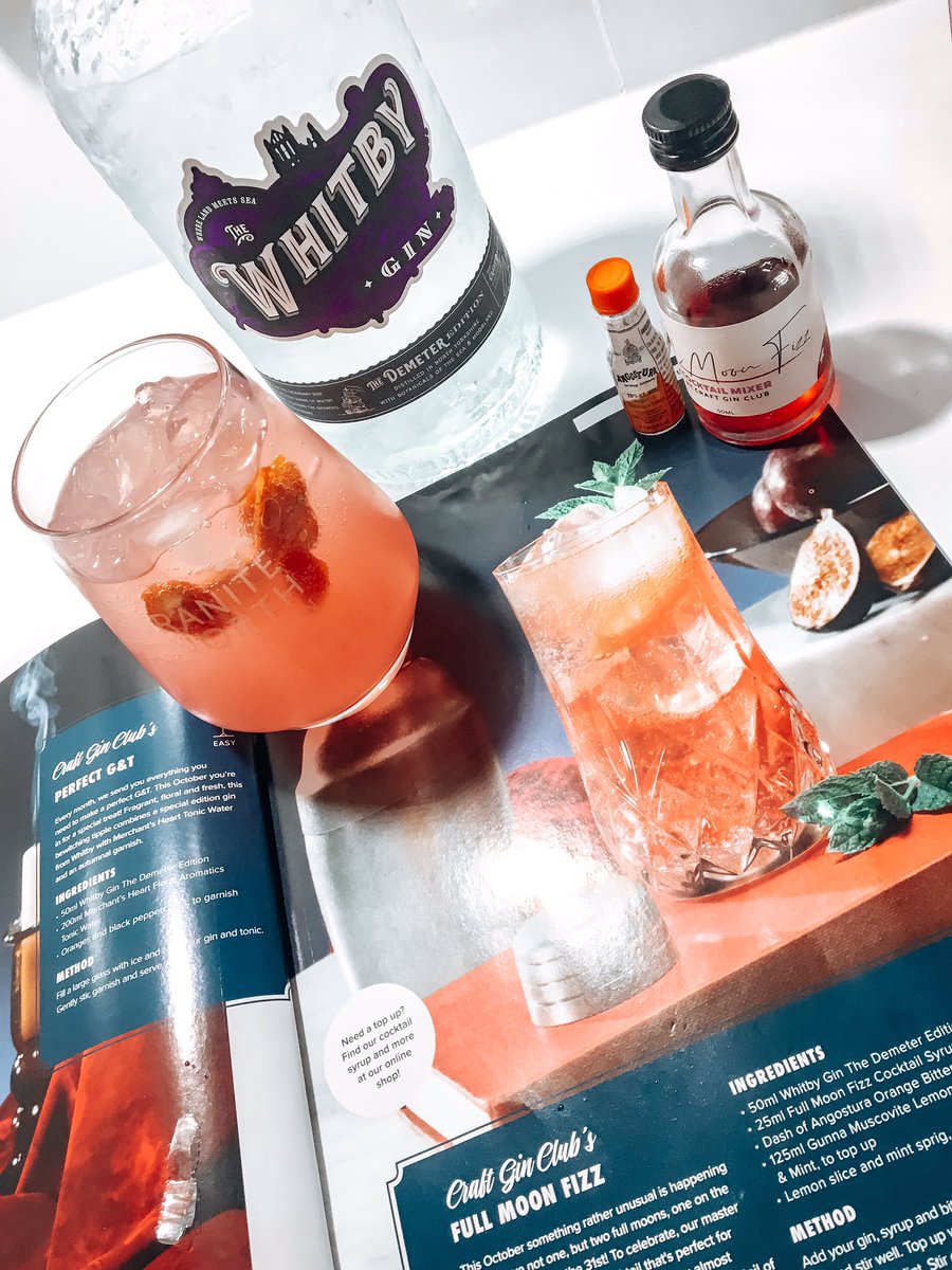 EmmaDav82's tweet photo. Saturdays are for cocktails 🍹 @craftginclub @GinWhitby #fullmoonfizz #craftginclub #allthingsgin https://t.co/1dmDnKTqoc