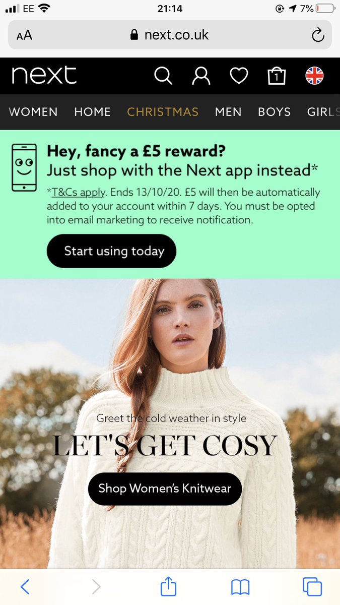 EmmaPearson89's tweet photo. @nextofficial help! I have downloaded your app to get the £5 off but I can’t see where it said to opt into the marketing so havnt revised the £5 off. Please help! https://t.co/1NVQdTdDDu