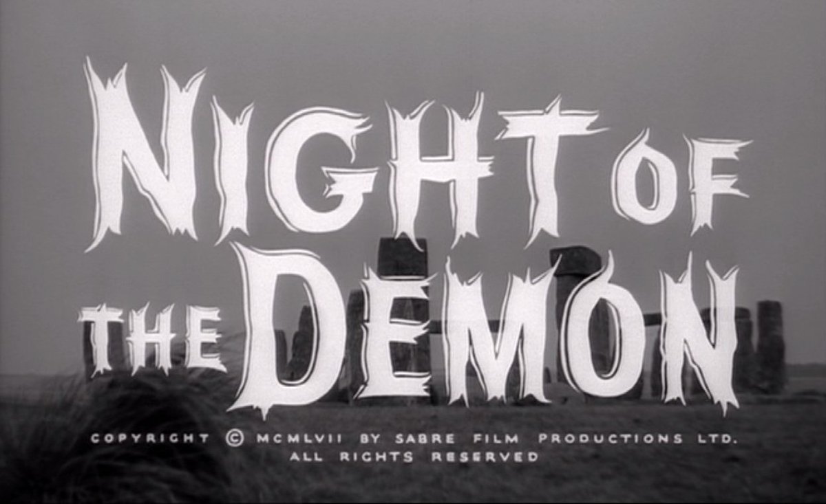 9/31 NIGHT OF THE DEMON (1957)A skeptical professor discovers that his colleague's strange death is connected to occult practices. Ancient evil emanating from ominous landscapes in Tourneur's adaptation of M.R. James's 'Casting the Runes'.  #31DaysOfHalloween