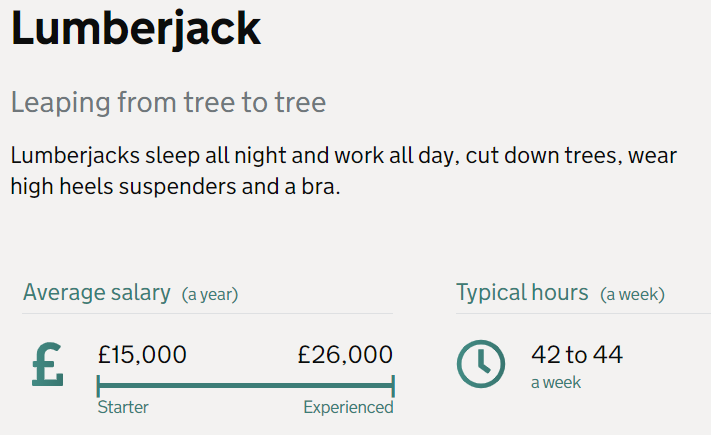 rsdraig's tweet photo. I just tried out the National Careers Service site and this is what is suggested as my next career! No idea why! https://t.co/IGMKb8SUUH