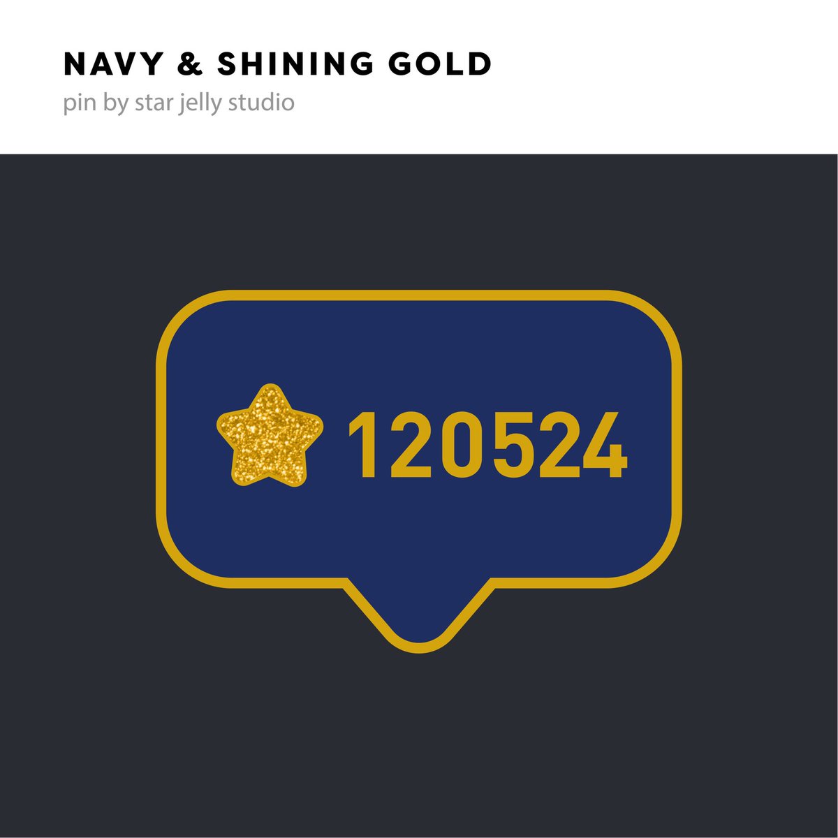 💙 DESIGN DROP 💛
Navy &amp; Shining Gold Pin #VIXX #빅스