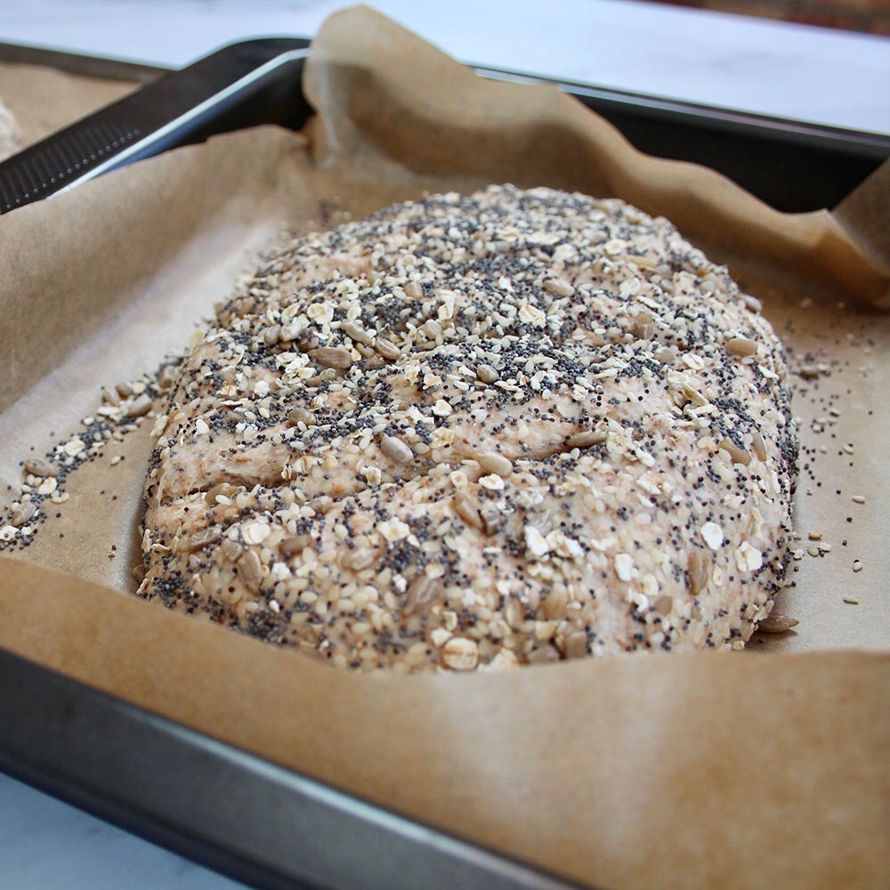 kneadyapp's tweet image. Our stunning [Seeded Wholewheat Bread], all set for baking after a successful second rise. Full recipe in the app! 🎉

#seededbread #seededloaf #dough #breadlife #breadrecipe #bakingtime #homebaker #homebaking #homebaked #homebakery #homebake #homebakedbread #recipe #easyrecipes