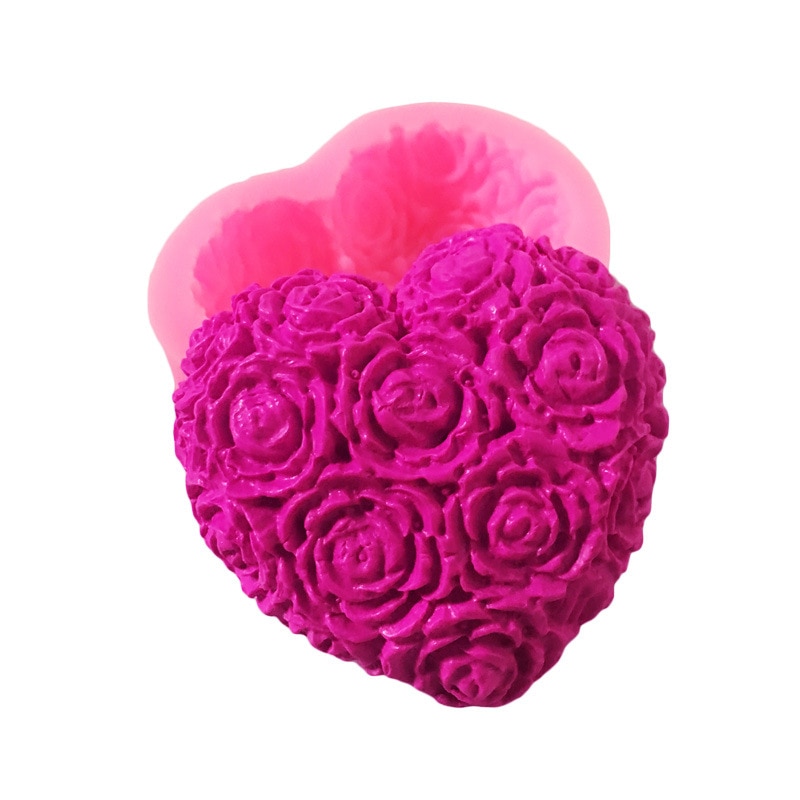 Lovely Heart Rose Flower Silicone Soap Mold ( https://s.click.aliexpress.com/e/_eN8snO )