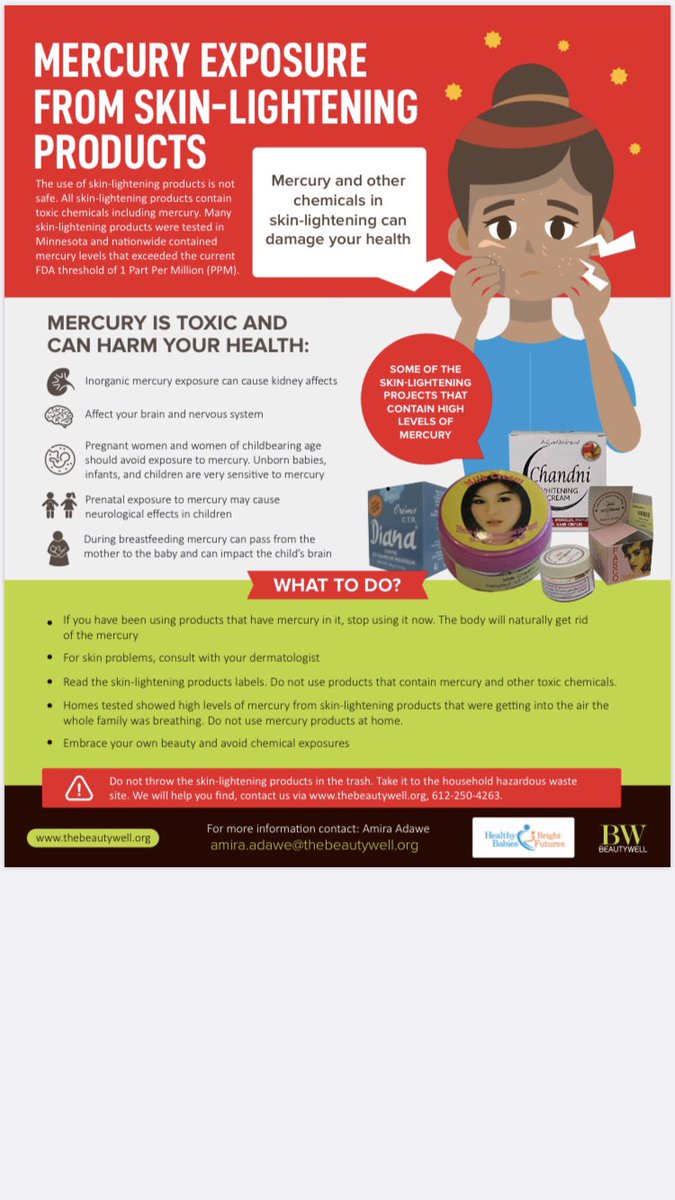beautiwell's tweet image. Mercury exposure from skinlightening products can cause mental health problems like depression, anxiety and psychosis. Stop skinlightening practice and take care of your well-being. #WorldMentalHealthDay #endcolorism #endskinlightening #beautywell