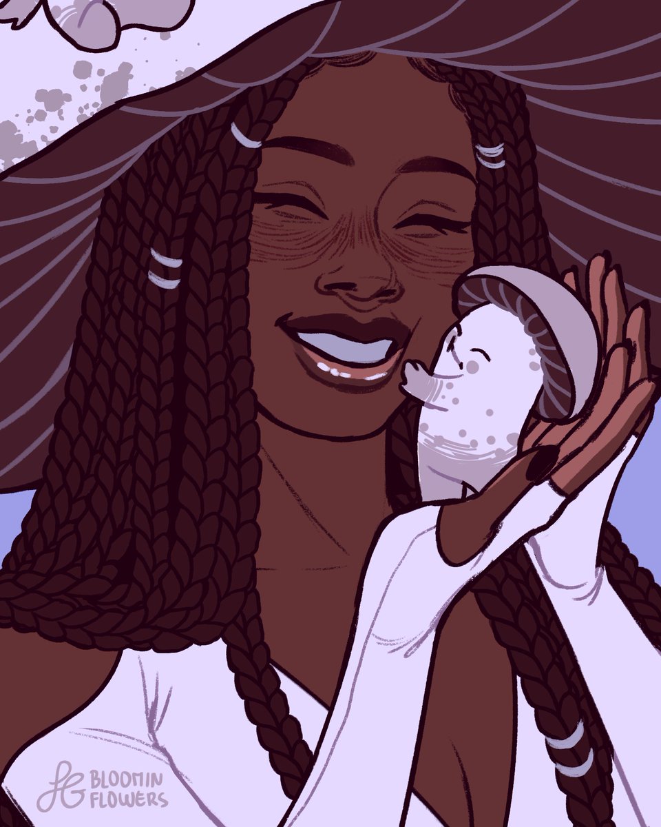 _bloominflowers's tweet image. mushroom witch and her little mushroom friends 🍄💜 #Witchtober2020