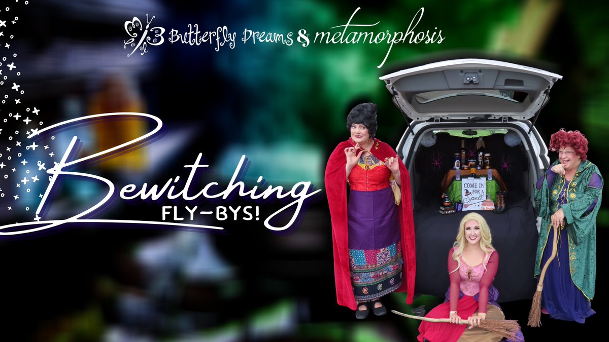 BflyDreamsParty's tweet photo. We are ready for a BEWITCHING Halloween season! Our favorite spellbinding sisters will be flying by Central Florida, so head over to our Facebook Event Page for more information on how they can bring some frightful fun to you! #Halloween #SpookySeason 

https://t.co/SXI1u1HxXD https://t.co/ZFn3SKnSbm