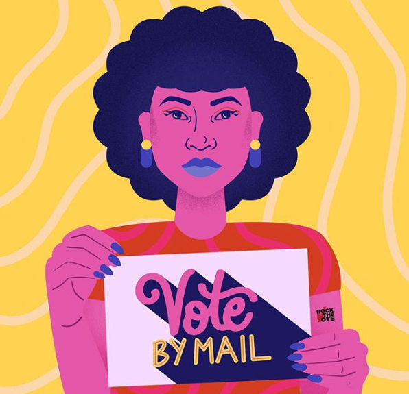 DoloresHuertaFD's tweet photo. BALLOTS HAVE DROPPED! Check your mailboxes and P.O boxes the next few days. Vote now, vote early. π¬βοΈβοΈ Art Credit: @RockTheVote #CountVoteWin #ContarVotarGanar #VoteForOurLives #VotarParaVivir #VoteWithDHF #VotaConDHF #MyVoteMyVoice #MiVotoMiVoz #Vota #SiSePuede https://t.co/omwCfsDO9J
