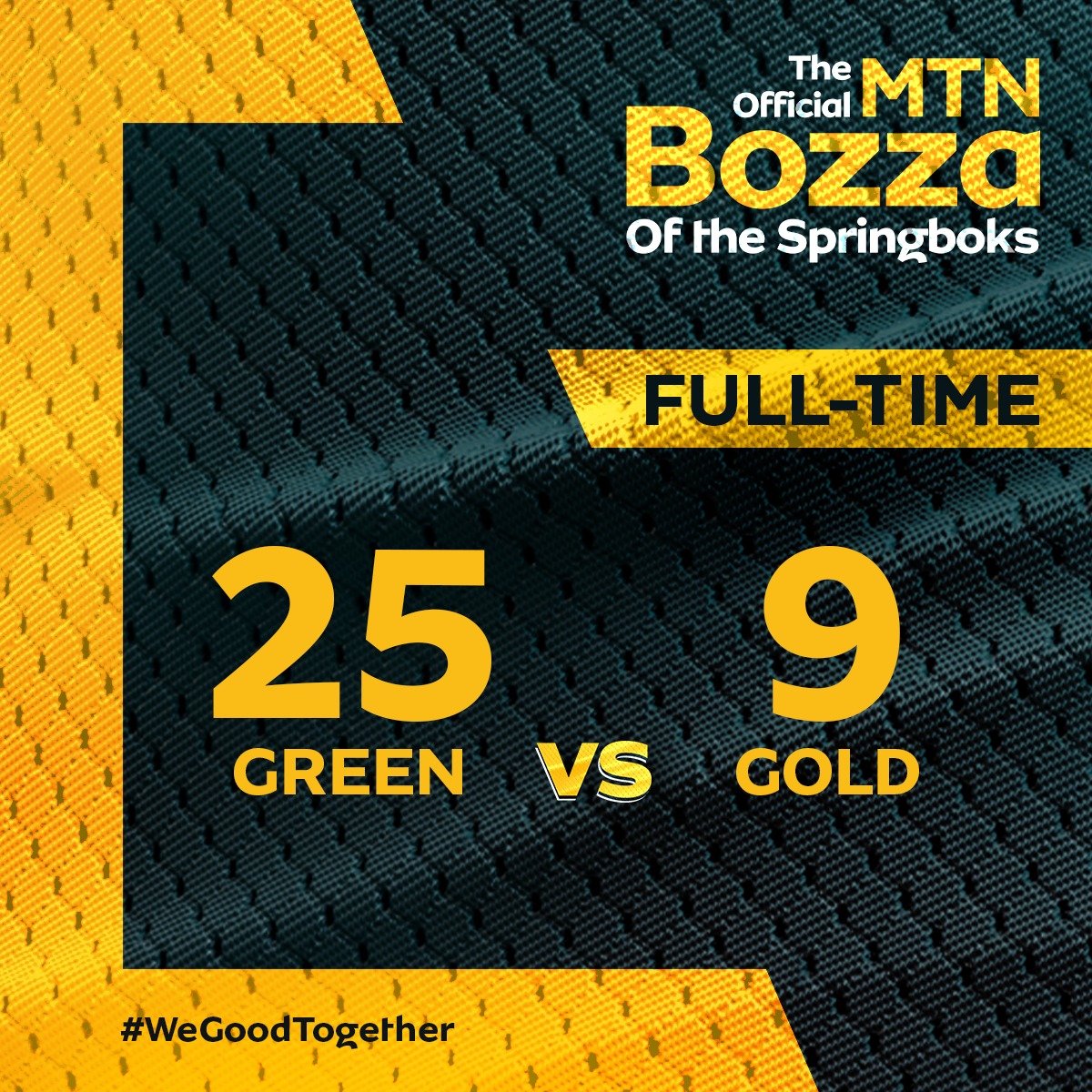 MTN_Rugby's tweet photo. #SpringbokGreen win the first #GreenvGold clash🏉🇿🇦 It was great to see our @Springboks favourites, but some youngsters have given the coaching staff a bit of a selection headache💥 Who's looking forward to the Bok season?👊 #SpringbokShowdown #WeGoodTogether @MTNza https://t.co/9A3s5Qq47H