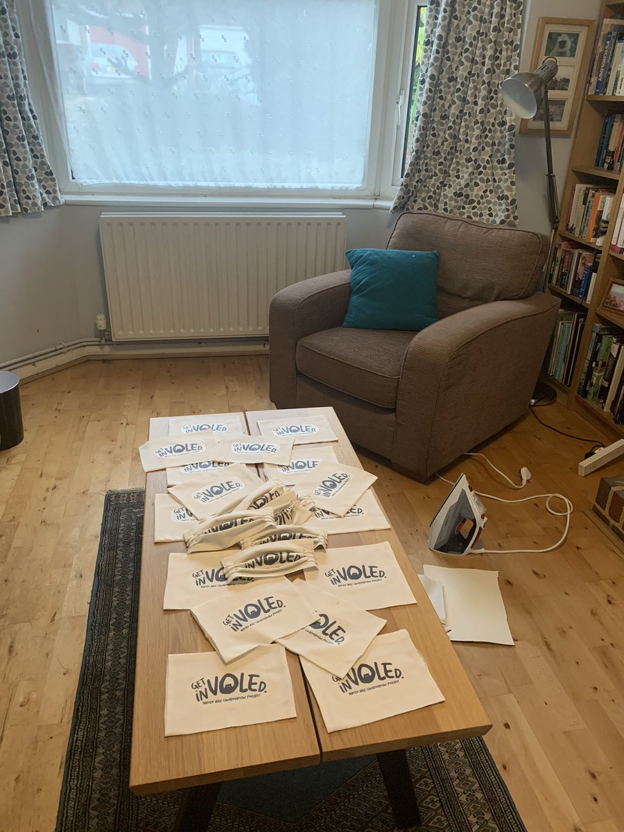 On this rainy Saturday, we’ve turned our front room into a mini production line for water vole face-coverings for the #GetinVOLEd project! With only 4 days to go &amp; £9442 raised,we are nearly there! Can you help us get over the line??!! avivacommunityfund.co.uk/bringing-back-…