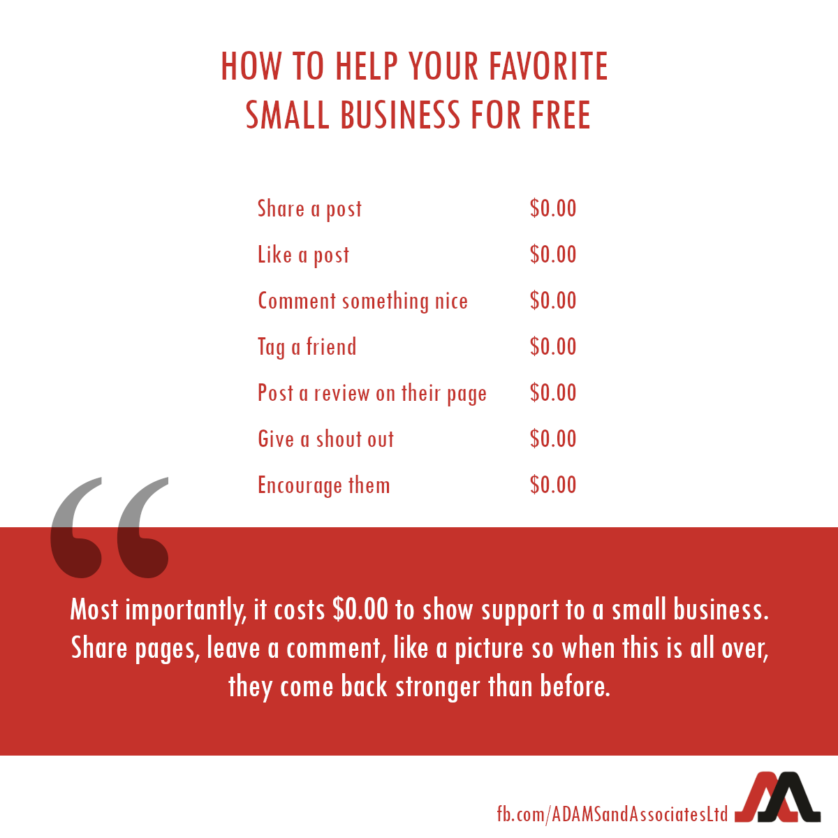 ADAMSandASSOC's tweet image. "A small business is an amazing way to serve and leave an impact on the world you live in."
Share this post if you are a small business owner  👨‍💼❤️
.
#business #entrepreneur #success #motivation #marketing #love #money #entrepreneurship #inspiration #corporate #recovery