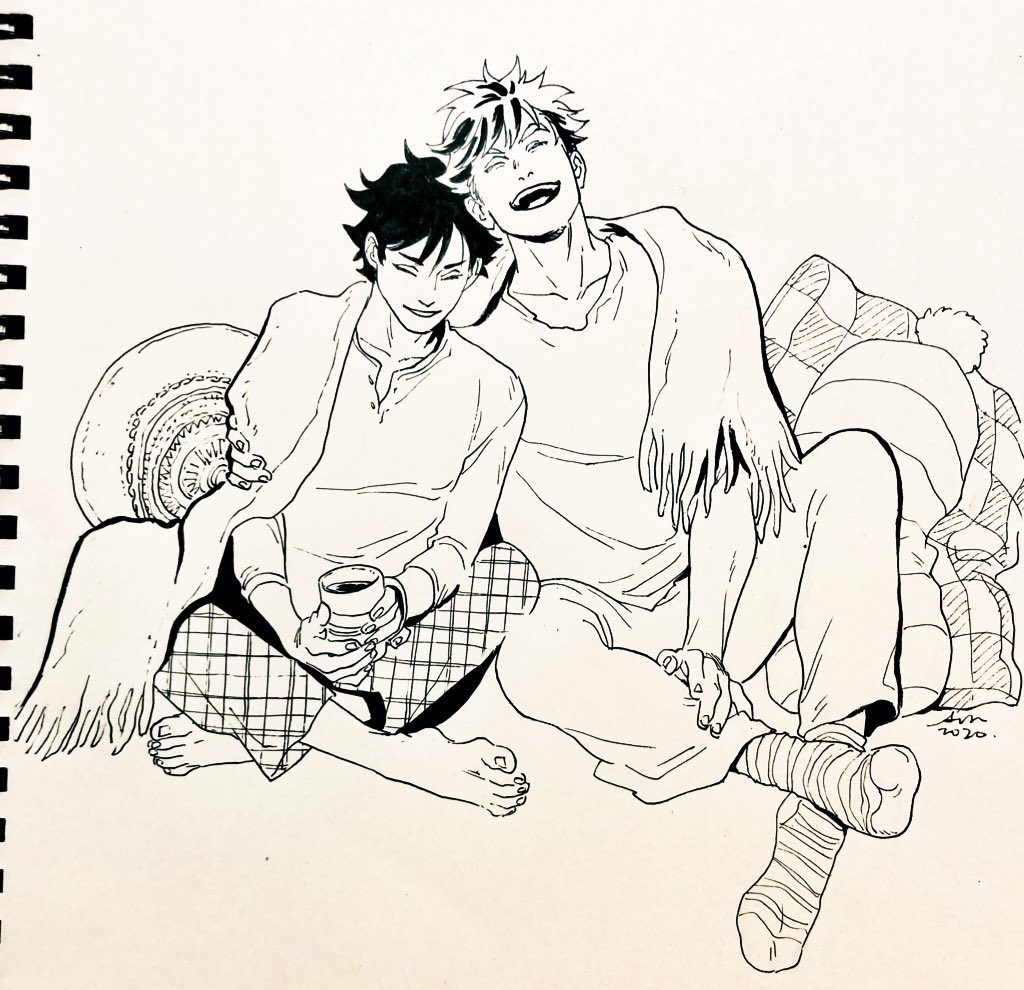 guess i'm going to be drawing my favorite characters and ship from #haikyuu for #inktober2020 ? 