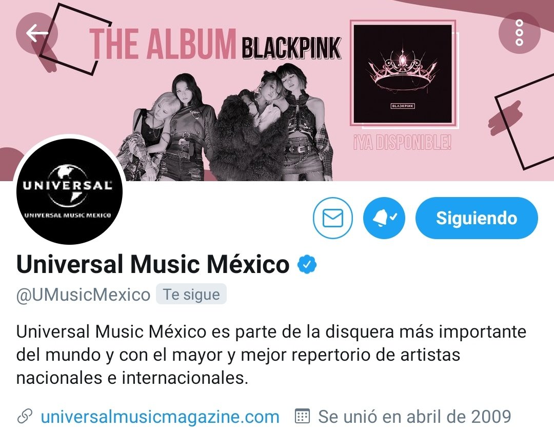 BLACKPINKMXCO's tweet photo. @UMusicMexico lleva a lo grande su amor por @BLACKPINK, actualizando sus redes sociales con JenChuLiChaeng ❤️🇲🇽

¡Mil gracias #UMMexico por su apoyo!

BLINKS, mostremos lo mucho que México ama a #BLACKPINK #LOVESICKGIRLS https://t.co/CRA16bTQPz