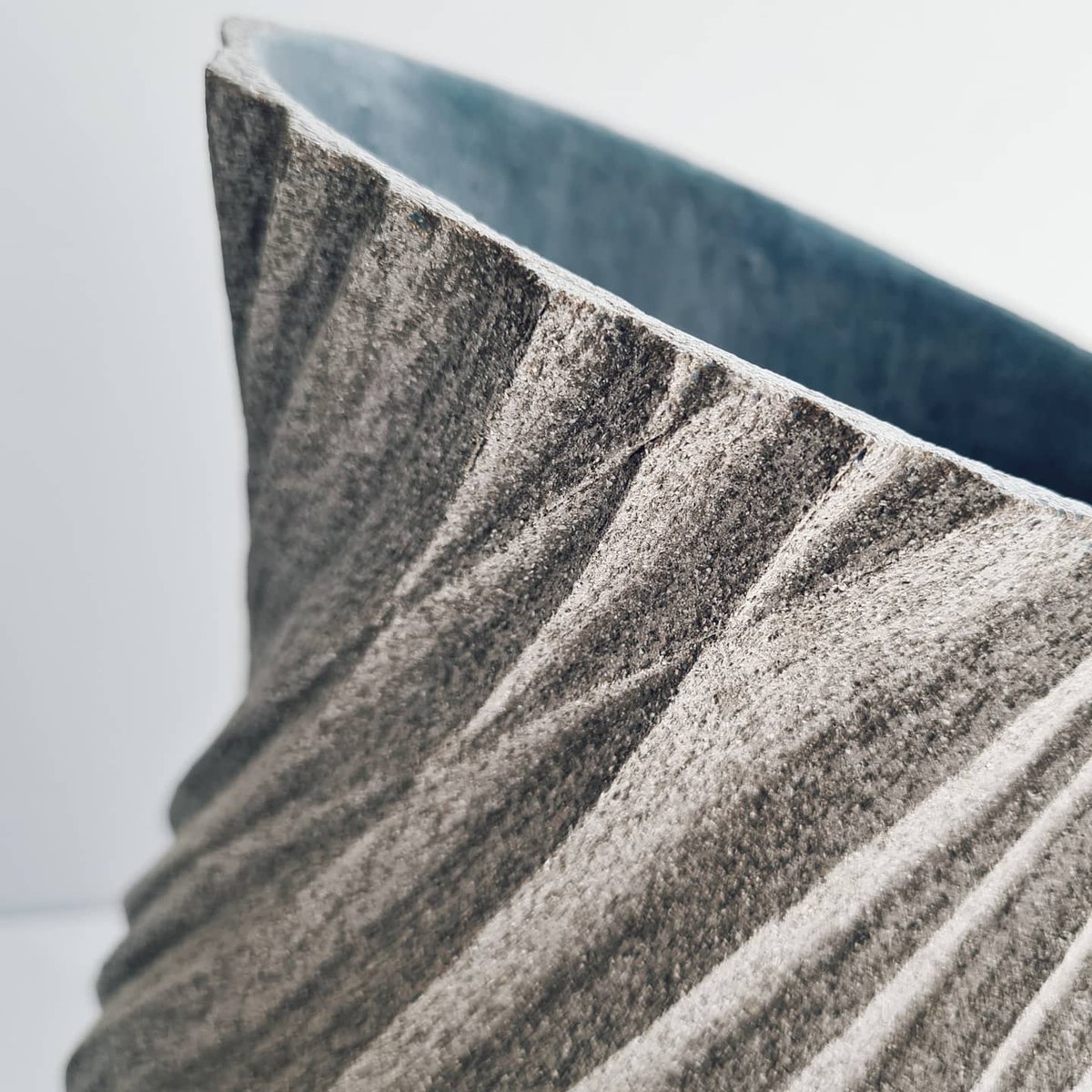 Spindrift vessel - inspired by squally winter storms picking up swirling spirals of spray on the loch.  Heading to Inverness Museum and Art Gallery next week