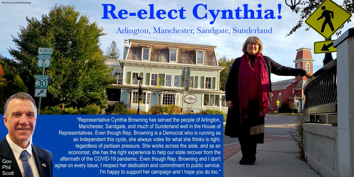 incrediblekulk's tweet photo. #vtpoli @GovPhilScott, a @VTGOP endorsed Rep. Cynthia Browning in her re-election for #BennVt-4: "Even though Rep. Browning and I don't agree on every issue, I respect her dedication and commitment to public service. I'm happy to support her campaign and I hope you do too." https://t.co/BUDqr1CJJv
