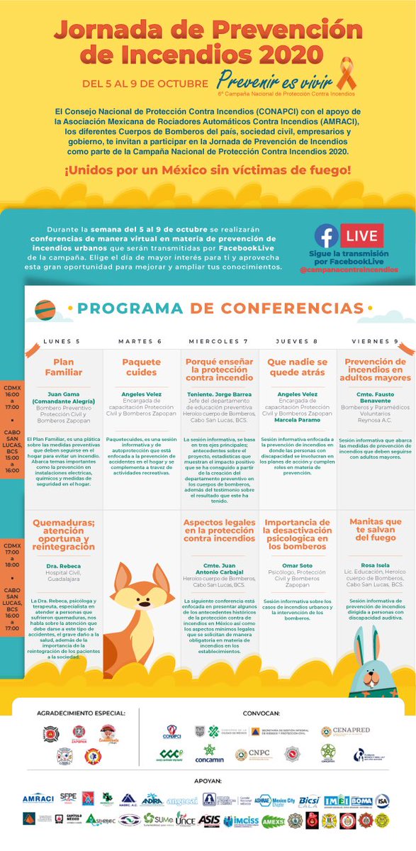 No te quemes! Únete a la 6ta. Campaña de Prevención Contra Incendios!