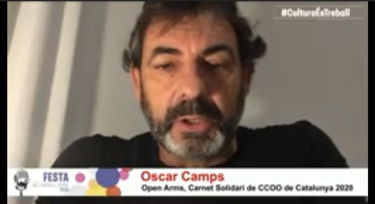 ccoo_serveiscat's tweet photo. #CulturaÉsTreball 
#FestaTreballDigne
Lliurament del carnet solidari a #OpenArms a través d’Oscar Camps https://t.co/ttM0CMuQ6X
