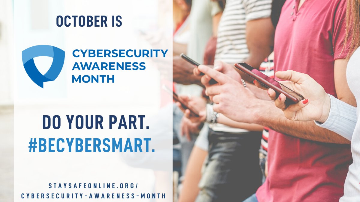 We all have a role to play in ensuring our interconnected world will be safer and more resilient for everyone. Empower your friends, colleagues and family to Do Your Part. #BeCyberSmart