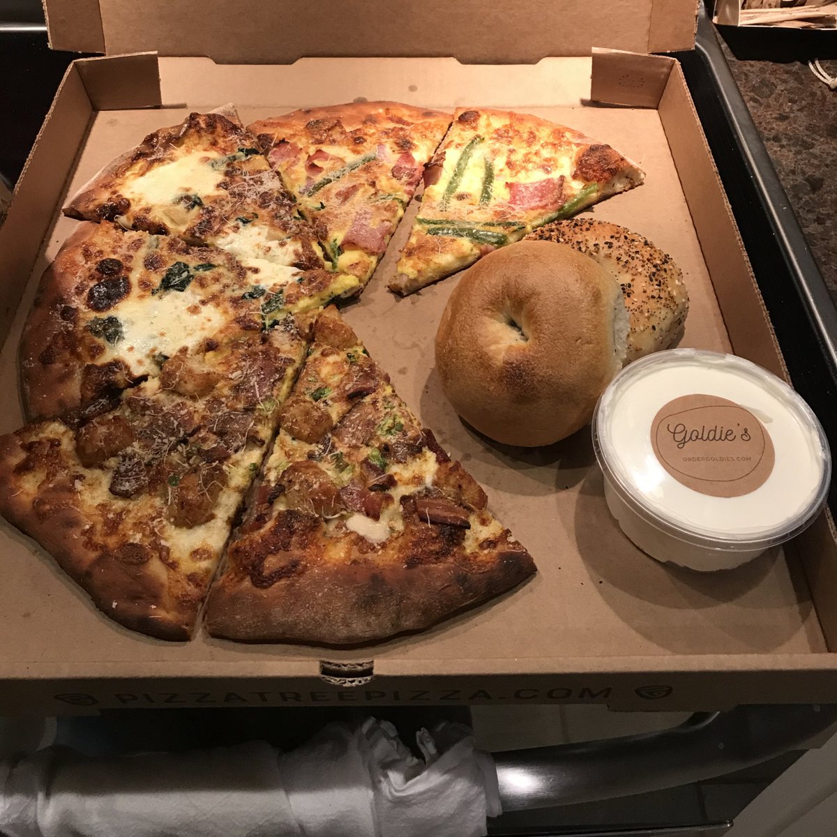 Bill Connelly (@espn_billc) on Twitter photo Early-season MVP award goes to <a href="/pizzatreecomo/">Pizza Tree</a> for a) deciding there should be a market for breakfast pizza, b) filling that new need gloriously, and c) bringing a local bagel company along for the ride. Early-season MVP award goes to <a href="/pizzatreecomo/">Pizza Tree</a> for a) deciding there should be a market for breakfast pizza, b) filling that new need gloriously, and c) bringing a local bagel company along for the ride.