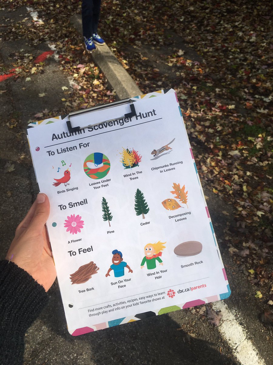 RWesterhoek's tweet photo. What better way to celebrate autumn in #Grade2 than with a scavenger hunt? A highlight was stopping in silence to listen to the wind 💨 in the trees 🌳 thank you @CBCKids https://t.co/3jnyKKiGju