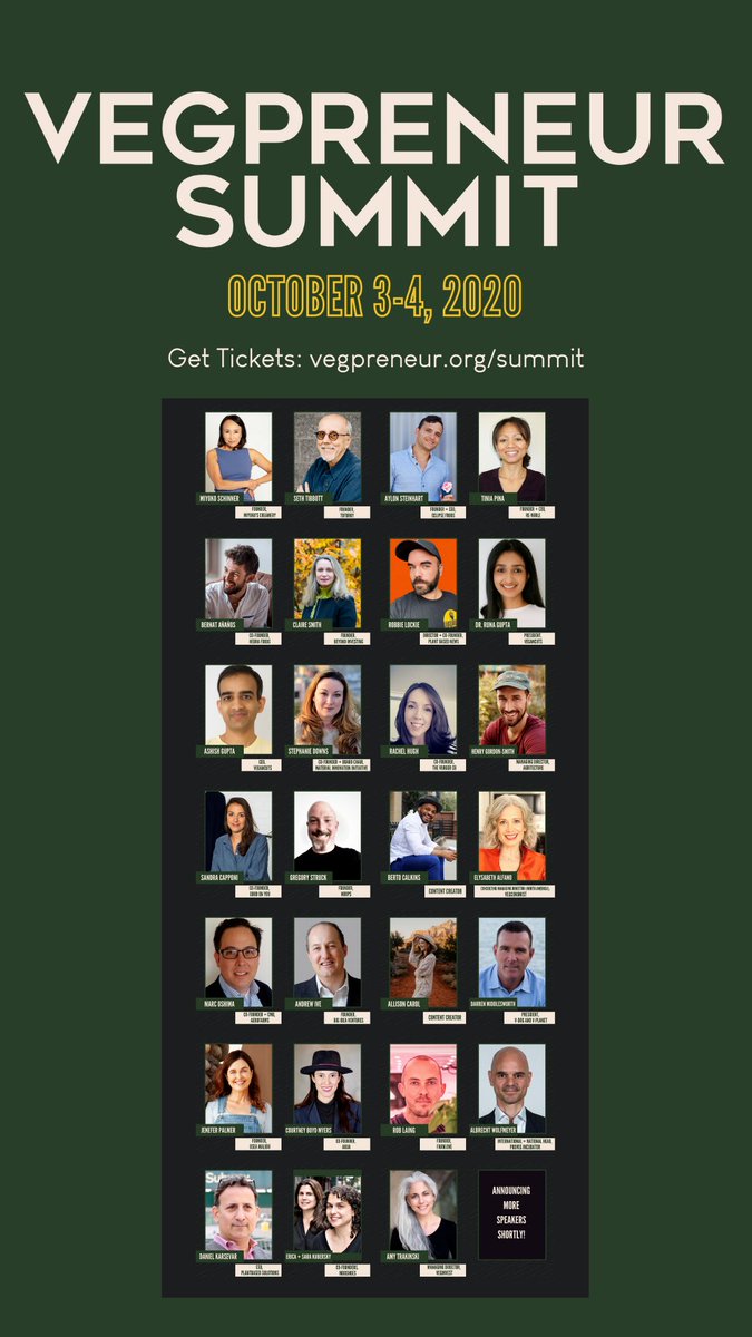 Join me and an exciting group of entrepreneurs to discuss the booming plant-based economy.  vegpreneur.org/summit

#entrepreneur #plantbased #vegetarian #vegan #startup #innovation #healthylifestyle #business #founder #CPG