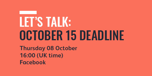 Do you have any concerns or questions ahead of the October 15 Deadline? 

Join our expert panel live on Facebook at 16:00 (UK time) on Thursday 8 October for an access all information Q&amp;A session.