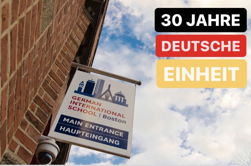 Today we celebrate the 30th anniversary of German unification! We wish everyone a great day! 🇩🇪

#germany30 #deutscheeinheit #germanreunification #BRD #DDR #deutscheauslandsschule #Boston #germanunityday #nomorewalls #togetherwecan