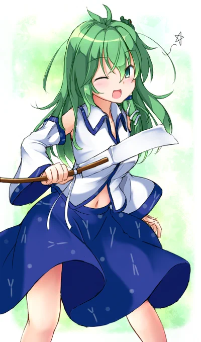 #10月になったのでフォロワーさんに自己紹介しようぜ 
緑風信仰会です。早苗さん一押し(建前)です。よろしくお願いします⛩⭐? 