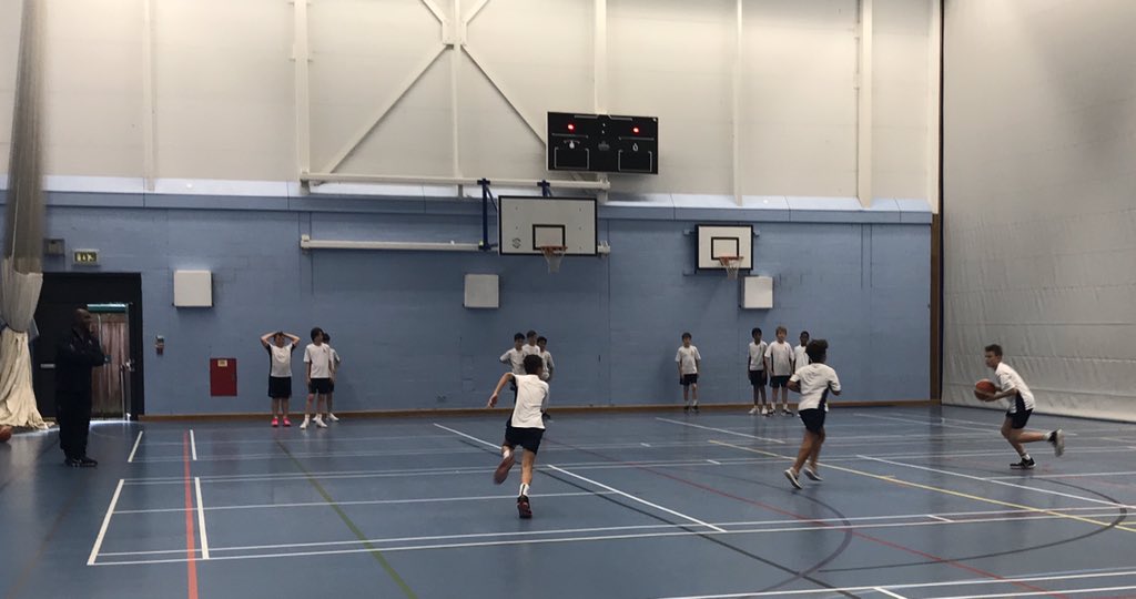 Some of our First Formers enjoying a spot of basketball this afternoon. #indoorwasagoodoption #dry