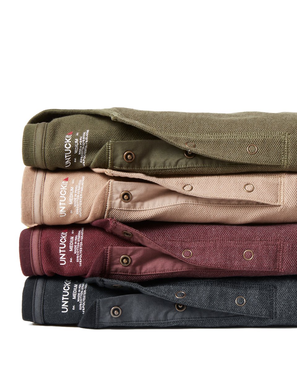 Think our famous Henleys couldn’t get any better? Meet our new textured Henleys with a cool new fabric easy-snap buttons—all in new fall colors. Live now! bit.ly/3leqNXz