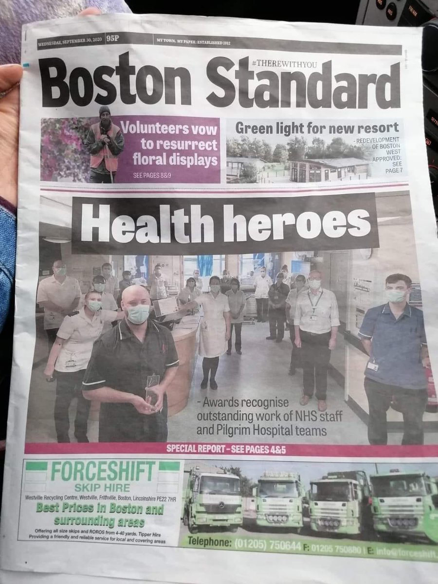 When we make the front page of the local paper 🥰 
We really needed and deserved this award, especially at such a tough time.. We really are an amazing Team ❤️