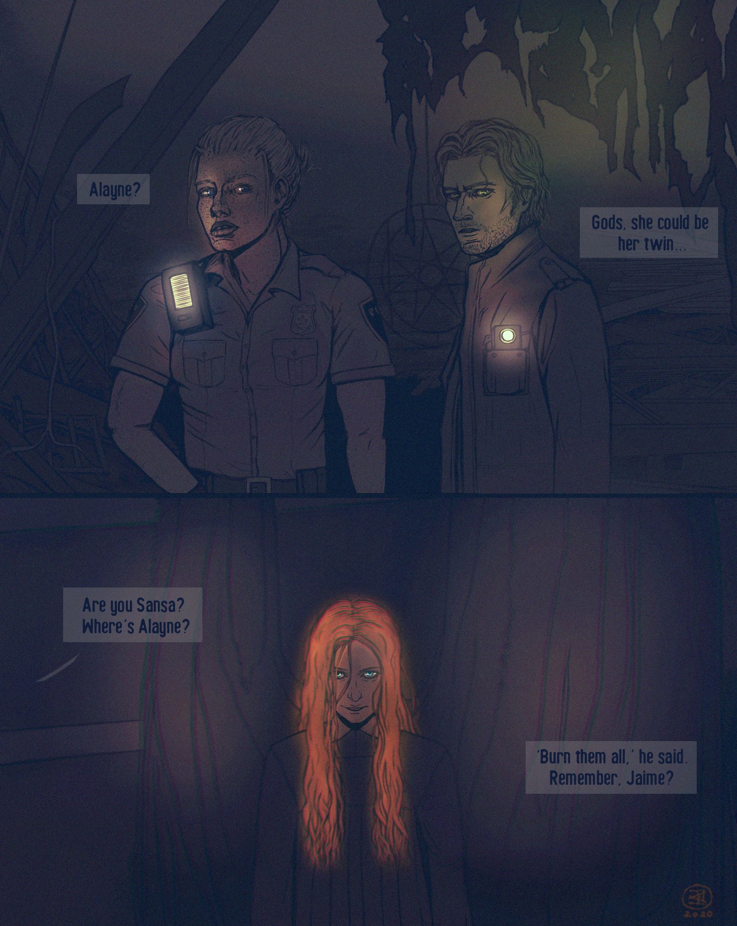 La Groseille on X: Okay, Silent Hill AU or Quiet Isle AU (mix of SH film,  game, and ASOIAF in my mind) Brienne of Tarth as Cybil Bennett Jaime  Lannister as Harry