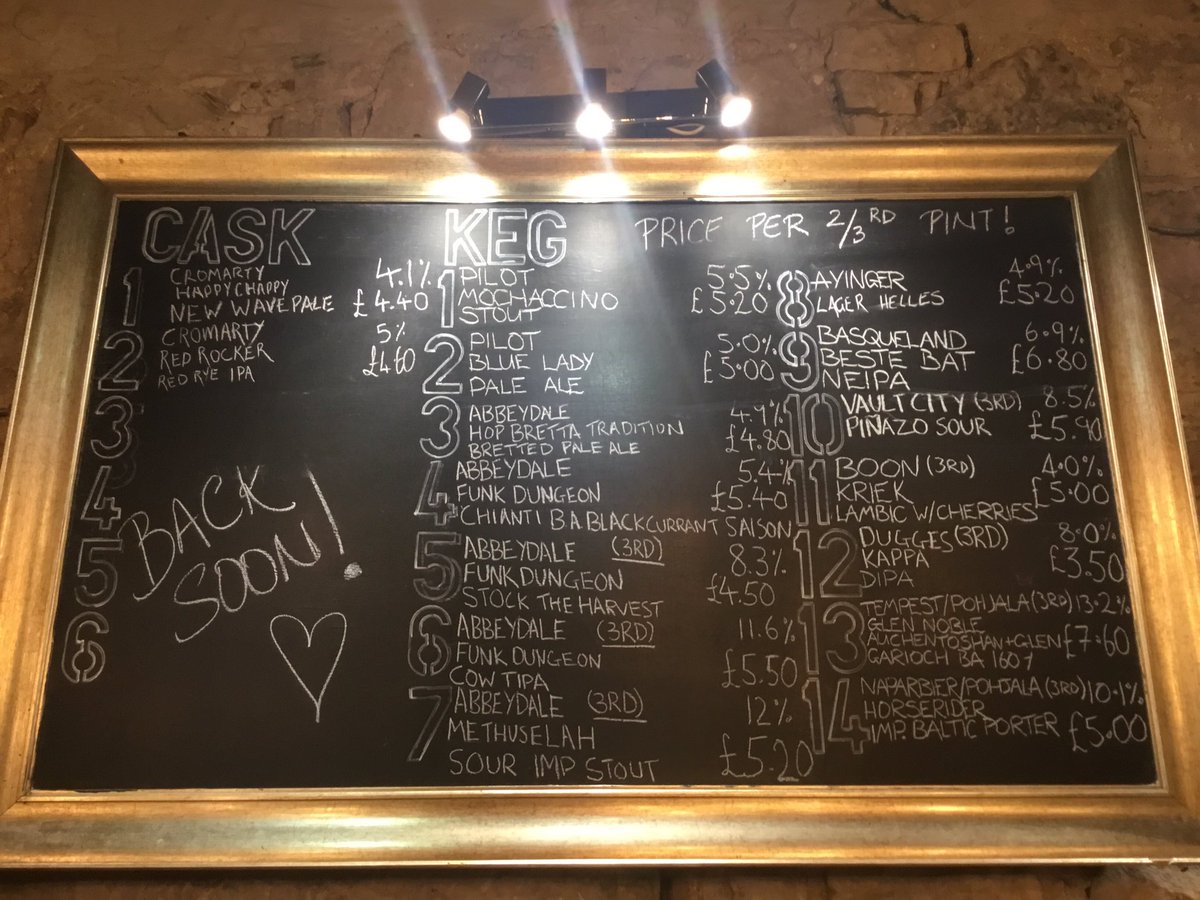 TheBatTaps's tweet image. Saturday’s Draught List