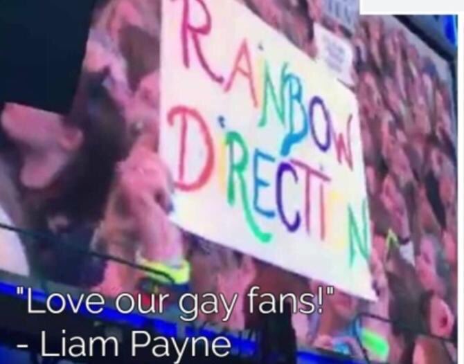 Liam supporting gay fans back in 1D days ( g a y is the name of the nightclub where they performed)This made a lot of queer fans like me happy