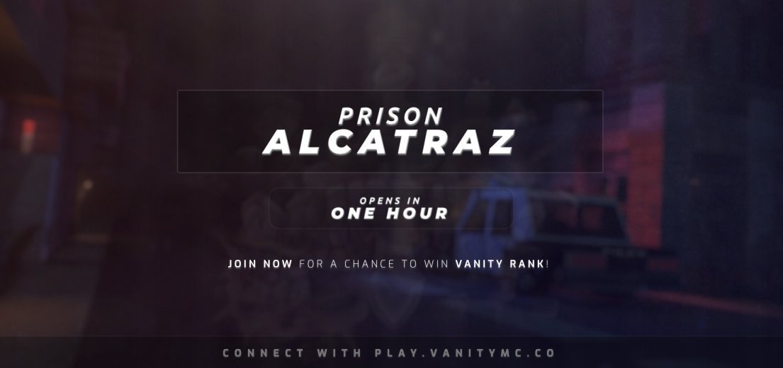VanityMC's tweet image. PRISON ALCATRAZ RELEASE IN 1 HOUR! ⏳

We are doing a giveaway for SOTW, like, retweet, and follow to enter in it! 

Giveaway - x1 Vanity Rank on any realm! 

SOTW: TODAY IN ONE HOUR! 💜